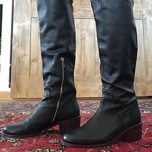 Coach Leather High Knee Boot